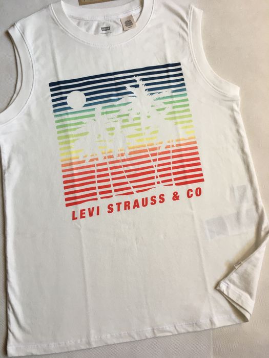 LEVI’S koszulka tank top cream S 36 damska logo summer