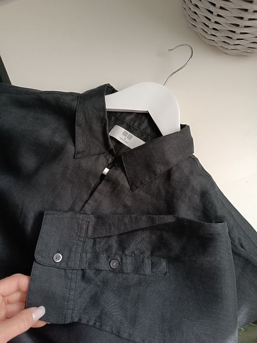 Uniqlo рубашка льон оверсайз