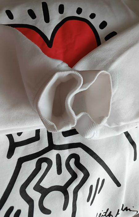 S-L, толстовка оверсайз свитшот Keith Haring стрит арт
