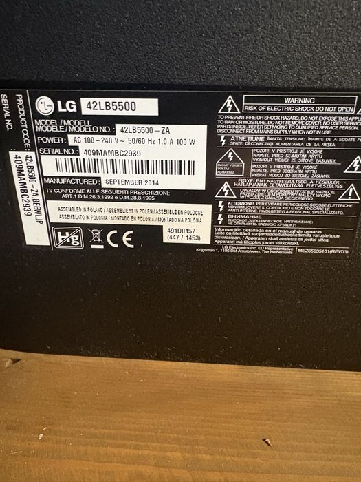 Telewizor LG 42 LB5500