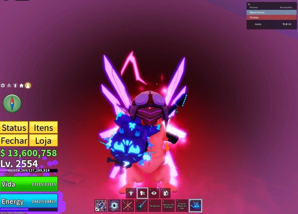 CONTA BLOX FRUITS HIGH-END | nível maximo (MAX) | 10.8M bounty | dark blade