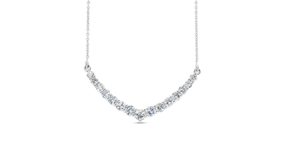 Gargantilha - 18 K Ouro branco - 1.61ct. tw. Diamante (Natural)