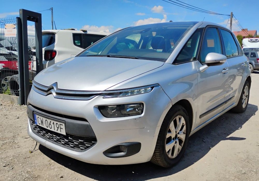 Citroën C4 Picasso 2014r, 1.6HDI. Uszkodzony prawy przód. Jeździ.