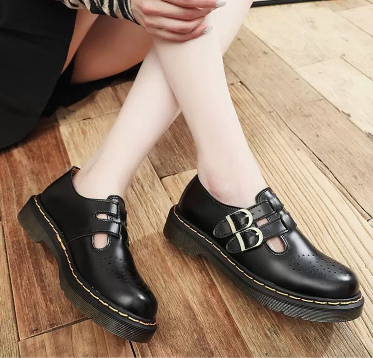 Mary Jane półbuty klasyczne modne damskie eleganckie klamra