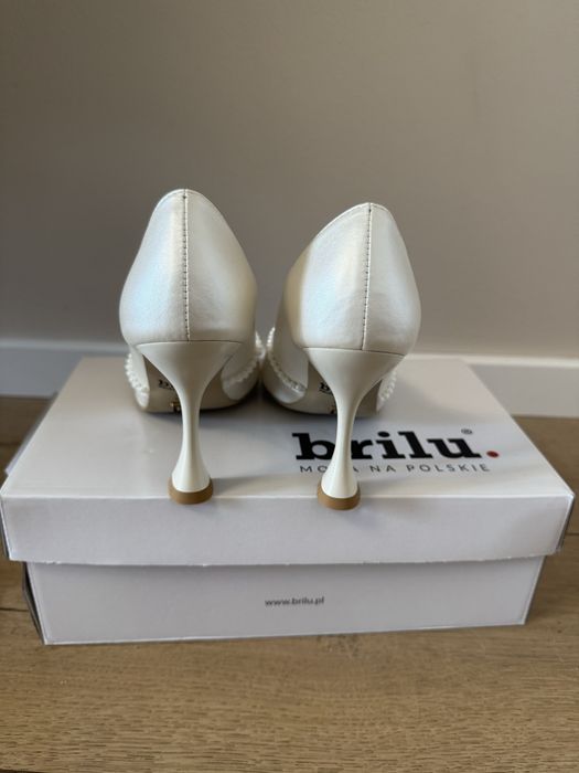Buty ślubne na szpilce Brilu