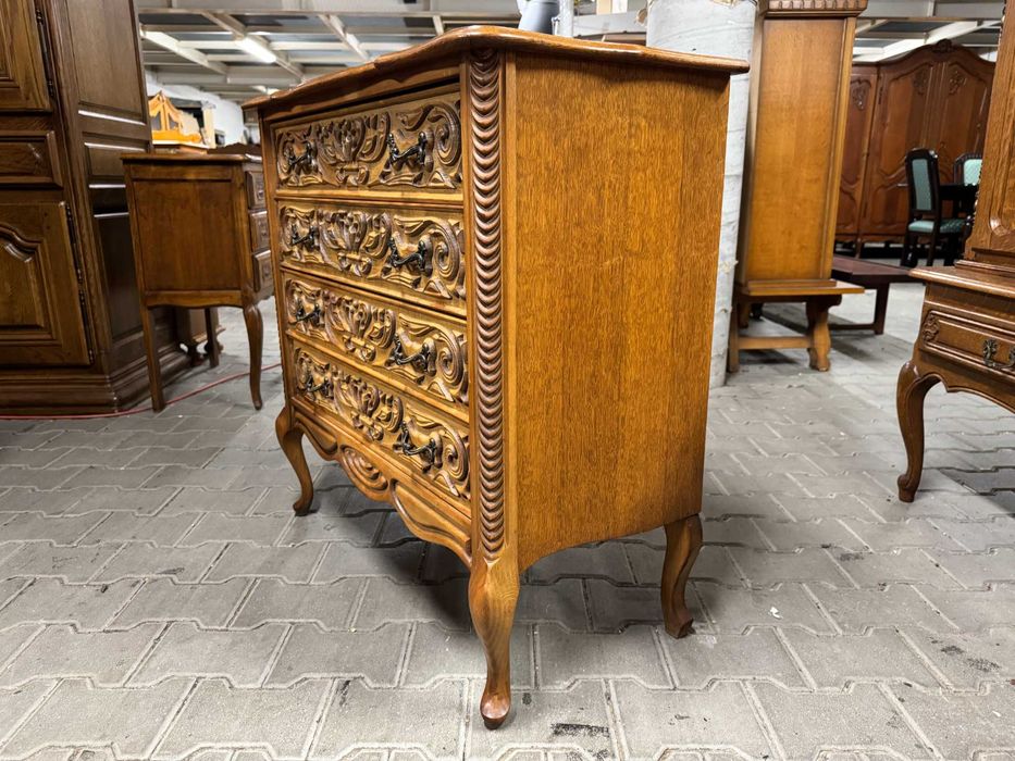 Komoda rzeźbiona Ludwik komoda drewniana dąb