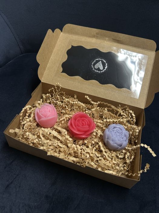 Zestaw mydełka prezent masło shea handmade dla babci dla dziadka