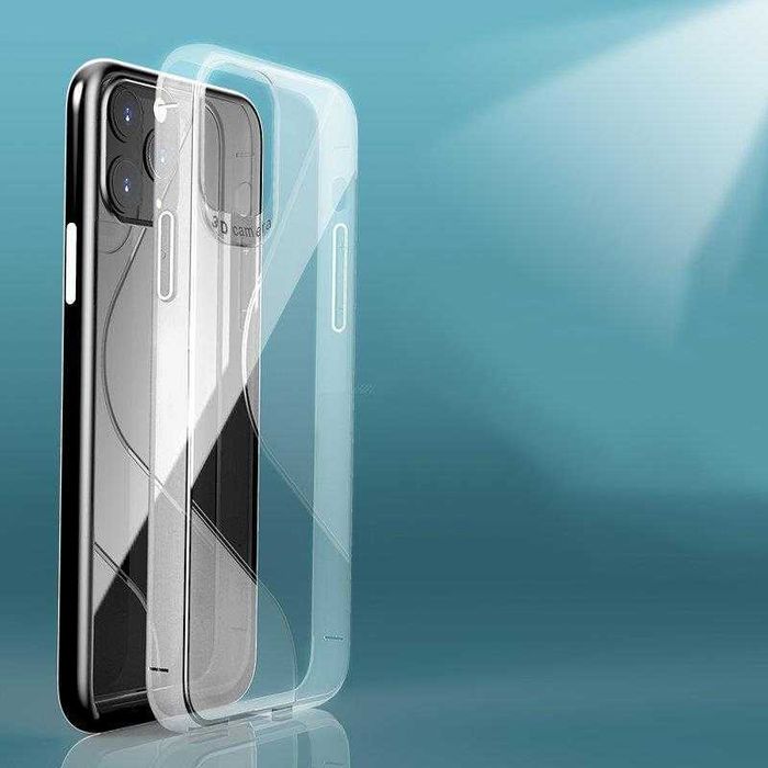 S-Case elastyczne etui pokrowiec iPhone 12 Pro niebieski
