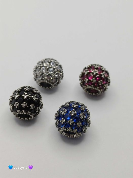 Nowy charms 1 szt pave × srebro 925