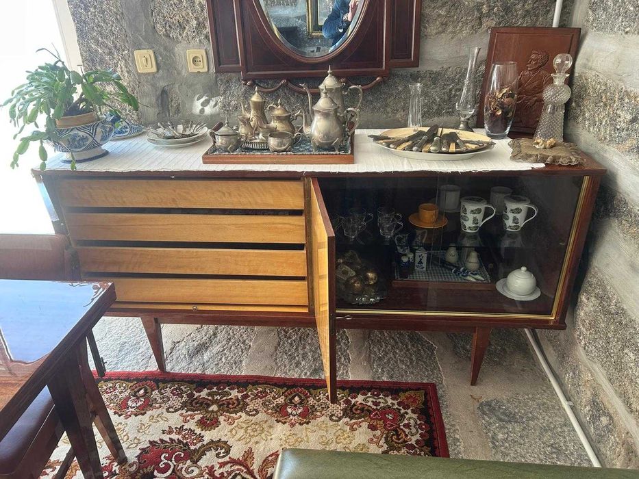 Mobilia sala de jantar antiga madeira