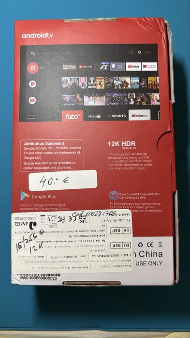 Box tv androide 14 "Mortal" - 128GB - 8K.