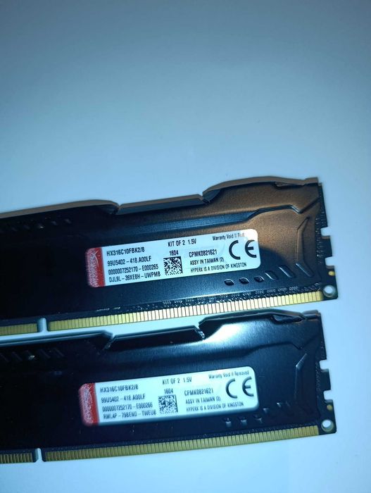 Kingston FURY 8 GB (2 x 4 GB), DDR3-1600, CL10 (HX316C10FBK2/8)