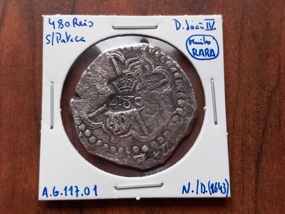 Moeda Carimbo 480 Reis S/Pataca D. João IV (Muito Rara)