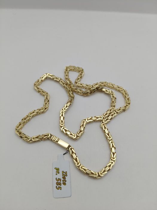 Złoty Łańcuszek Królewski Pr.585 14K Nowy 55cm