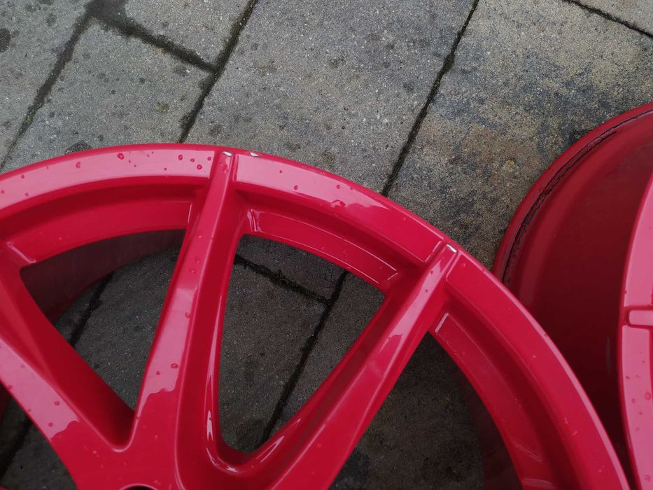 Felgi alu 19 ASA-BBS GT3 Red Glossy 8,5j et 30 Audi A5 A4 VW BMW 5x112