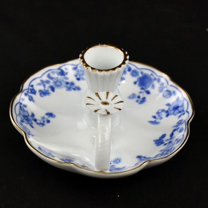 Palmatória com pega Porcelana Vidal Arte, Azul e Dourado