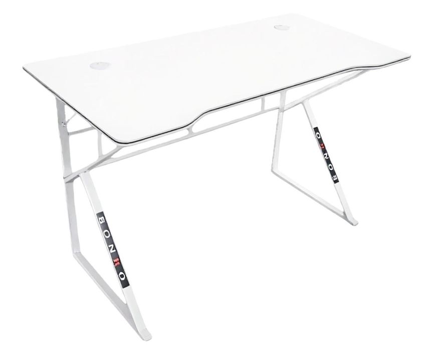 Геймерський ігровий комп'ютерний стіл чорний та білий