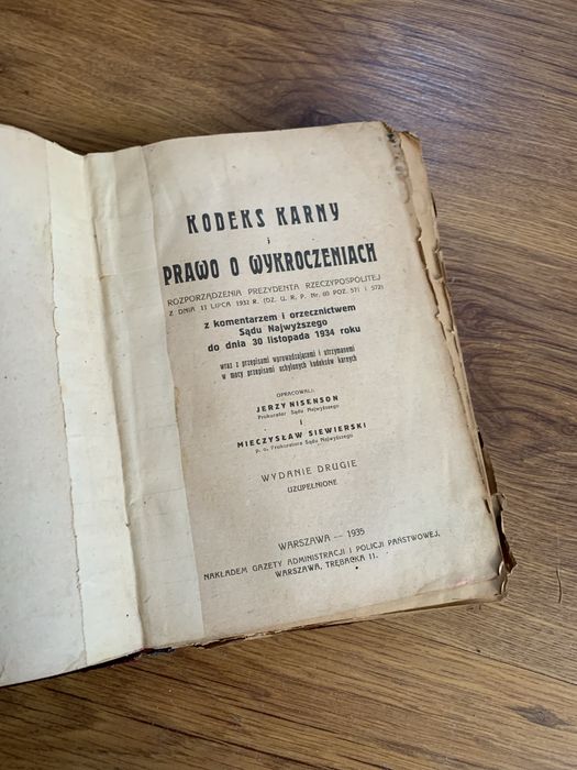 Kodeks karny przedwojenny 1934 rok