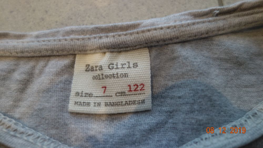 bluzka Zara dla dziewczynki, rozm. 122 cm