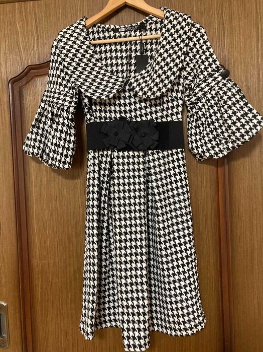 Сукня жіноча класична з принтом "гусяча лапка" безкоштовна доставка