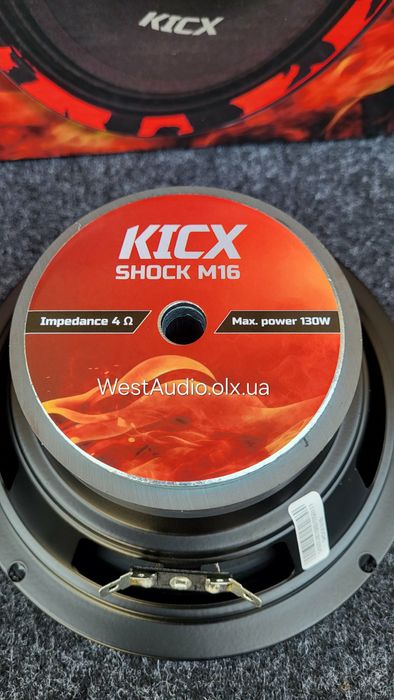 16см НОВИНКА Kicx Shock M16, 130Вт,динаміки в авто, колонки: 1 350