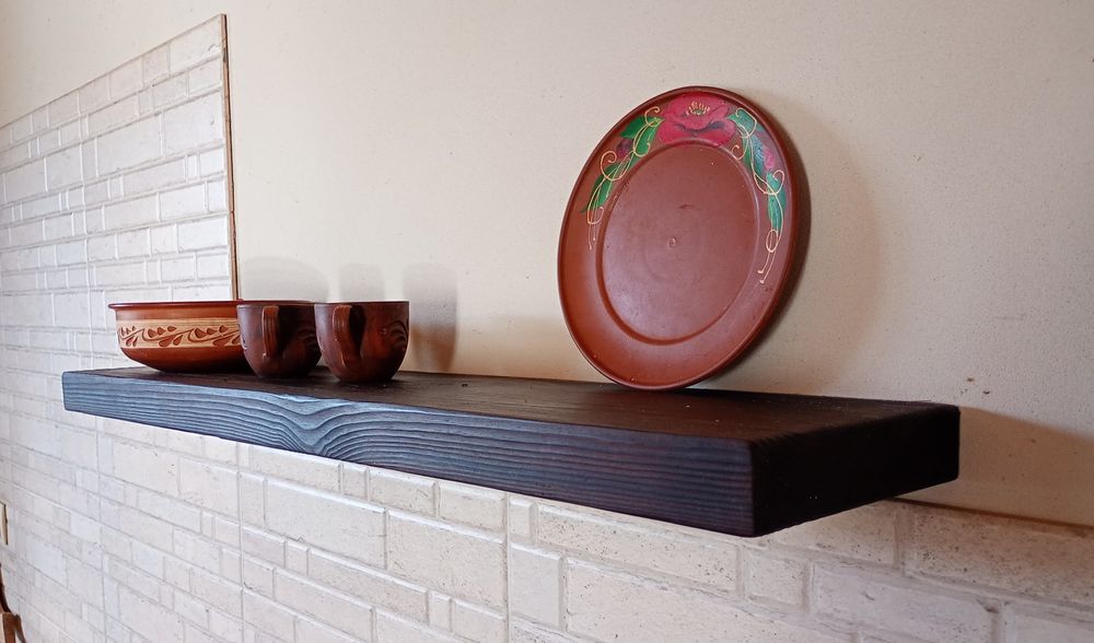 Полиця настінна декоративна з прихованими кріпленням