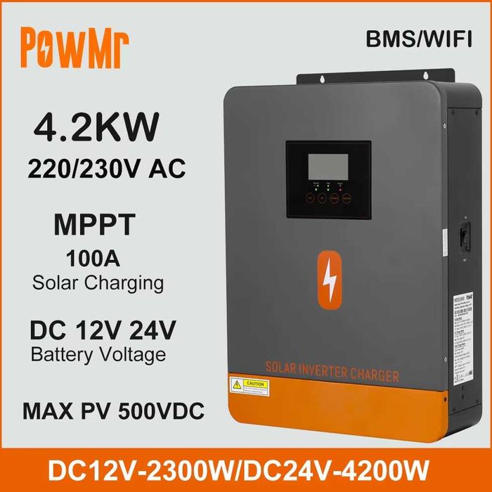 Инвертор PowMr Dual 4.2kW 24V 12V с WiFi модель 2026