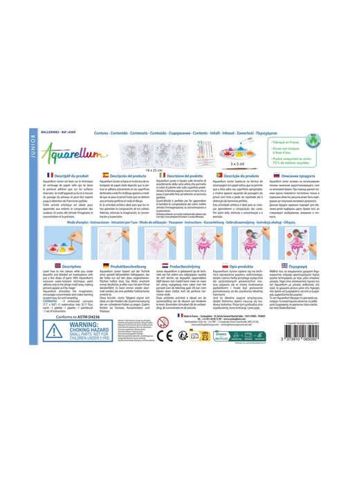 SentoSphere Aquarellum Junior Baletnice 4 obrazy A5 i farby
