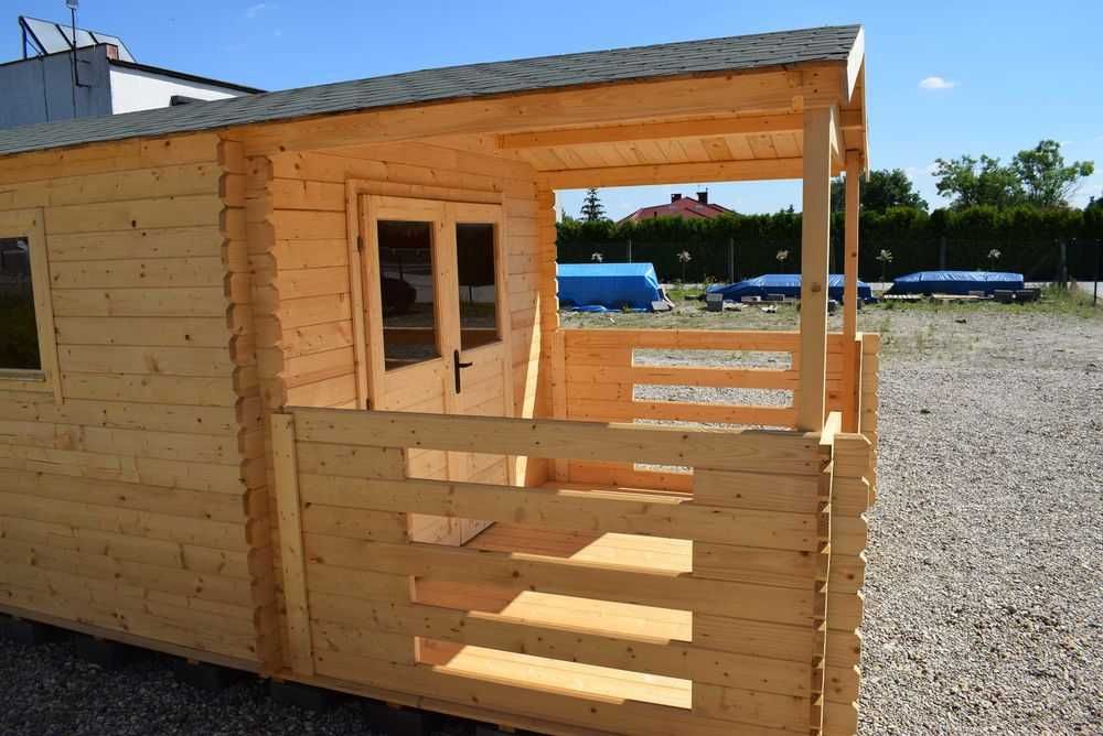 OD RĘKI domek letniskowy z tarasem*5x3*15 m2*ogrodowy*domki*balik ścian 34mm