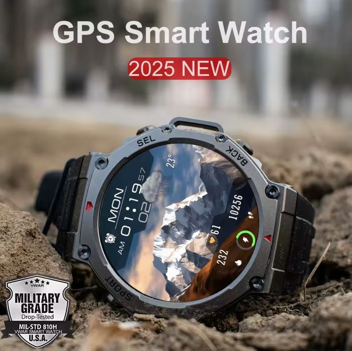 Тактичний смарт годинник DM58 з Укр. мовою + Compass + GPS