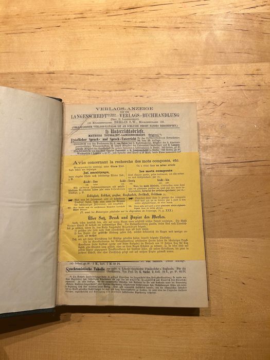 Słownik francusko-niemiecki 1881 Sachs-Villatte, Langenscheidt Berlin