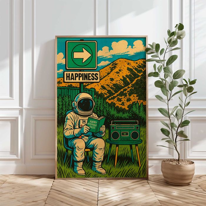 Poster Astronauta Vintage