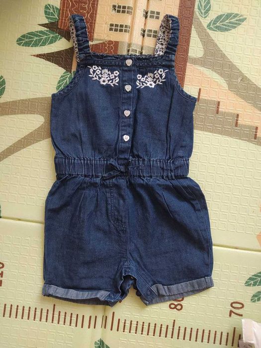 Літній котоновий комбінезон на дівчинку 2-3 роки