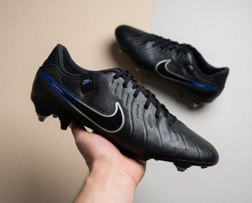 Футбольні бутси Nike Tiempo | Копки Найк Оригінал Темпи Чорні  Професі