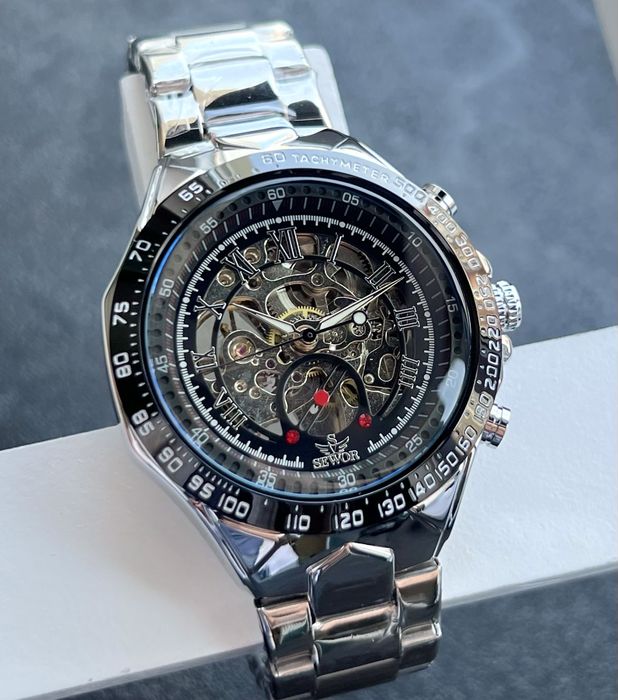 Механічний чоловічий годинник Skeleton Automatic | Часы мужские механические