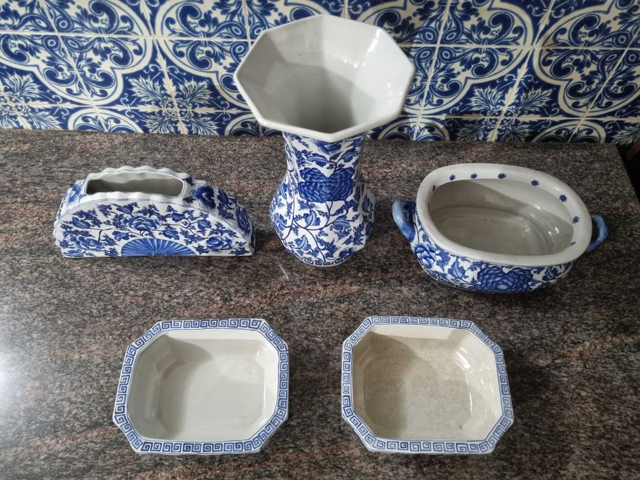 Conjunto 5 peças de cerâmica/louça chinesa
