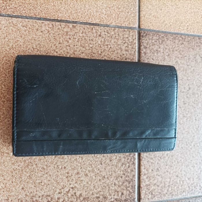 Skórzany portfel damski z czasów PRL