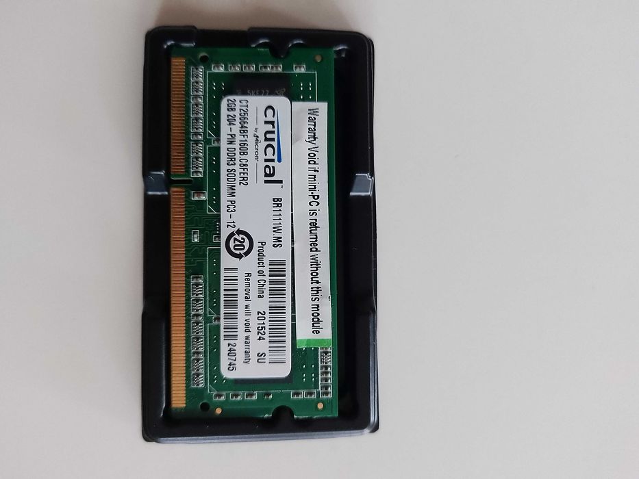 Оперативна пам'ять, Crucial ОЗУ ddr3 sodimm 2 gb 1333 hz, оперативка