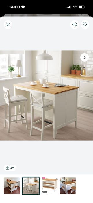 Ilha de cozinha + 3 bancos