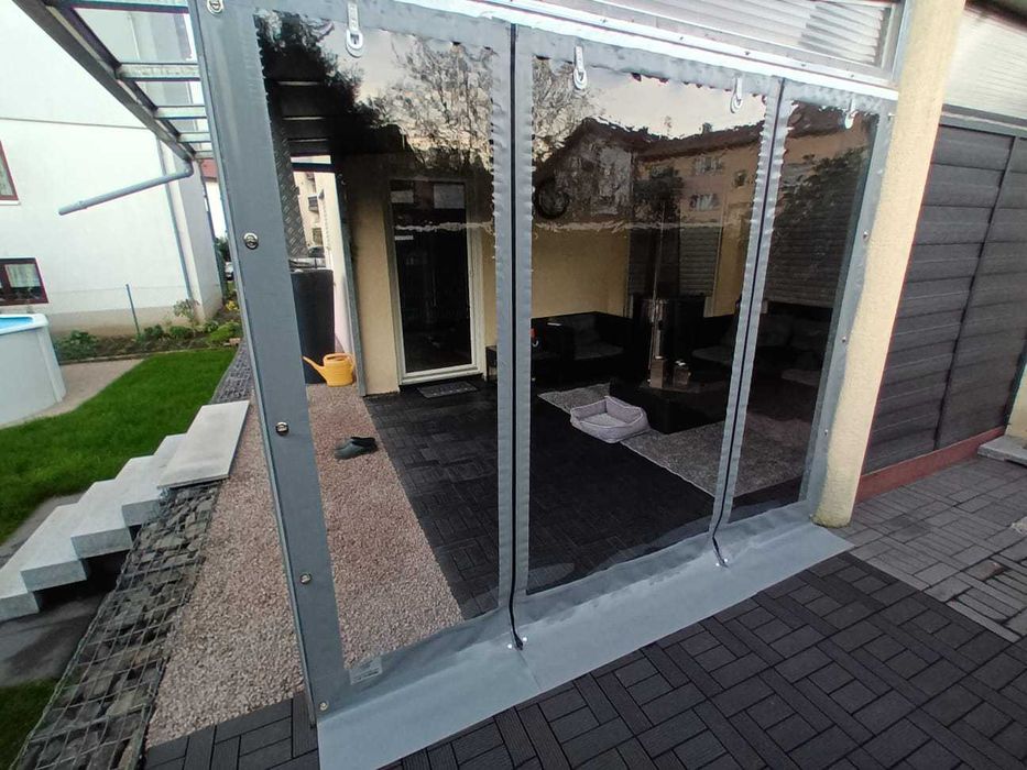 Zabudowy tarasu, plandeki, altany, folie tarasowe.