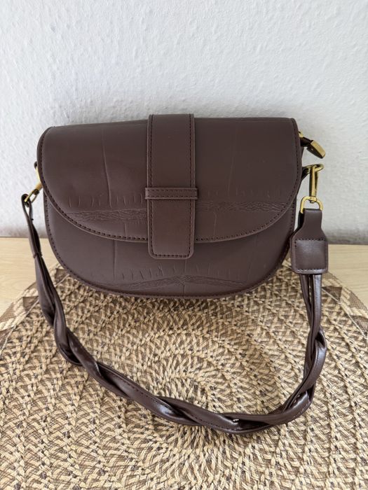 Skórzana torba damska m_bags.pl – brązowa, eko-skóra