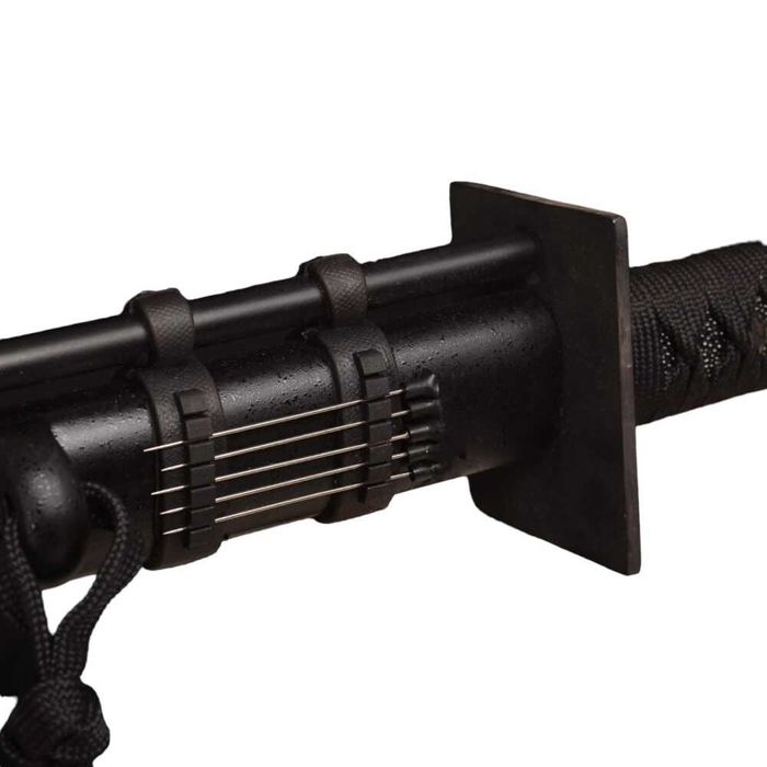 Miecz Katana Ninja Ostry Treningowy Stal 1045 z Dmuchawką D127