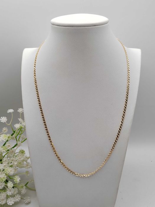 NOWY Złoty Łańcuszek Pancerka 45cm / Złoto 585