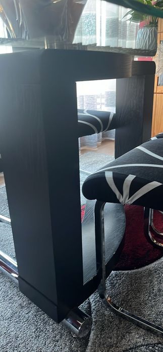 Mesa de vidro 90x160 cms c/4 cadeiras