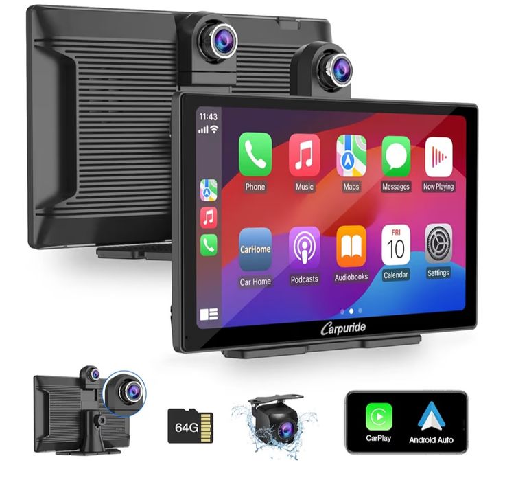 Carpuride W905 radio samochodowe carplay 9" rejestrator 4k kamera cofa