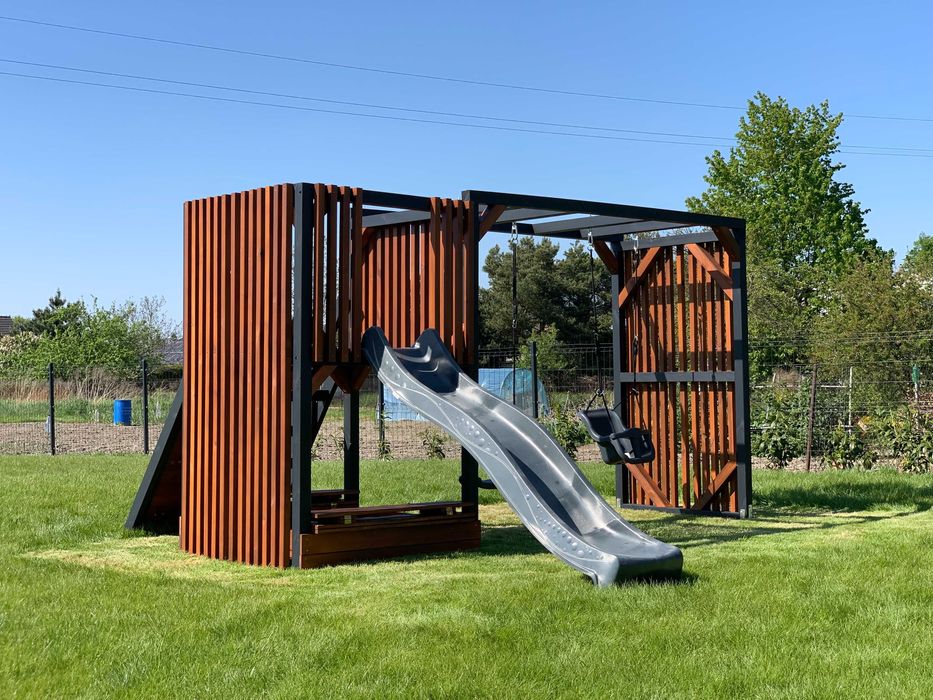 PROMOCJA - Plac zabaw - Maja - Drewniany - Lamele - Nowoczesny