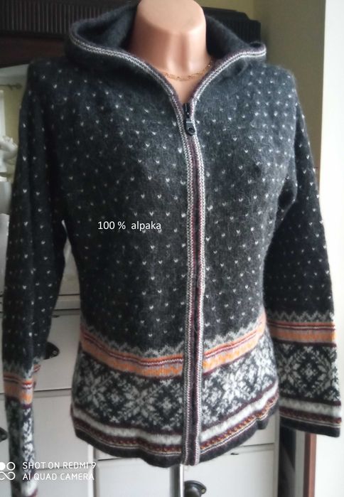 Narciarski sweter Kaprun 100 % alpaka Chompas pachy 102 cm 40 42 Peru