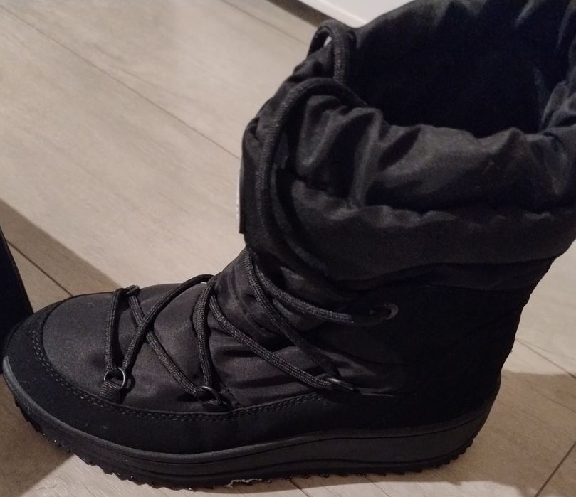 Czarne śniegowce 37/38 Beverly hills buty