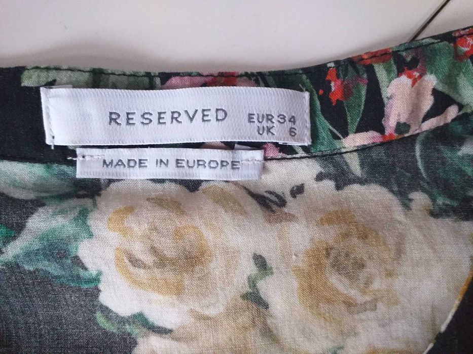 Koszula/bluzka czarna w kwiaty reserved 34