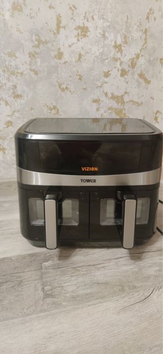 Frytkownica beztłuszczowa Tower Air Fryer 9L Dual Basket Black T17100